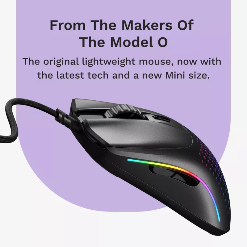 Gaming pele Glorious Gaming Model O 2 Mini Gaming Mouse RGB Black