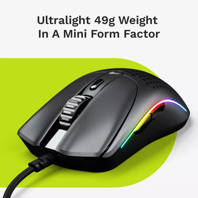 Gaming pele Glorious Gaming Model O 2 Mini Gaming Mouse RGB Black