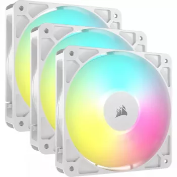 Ventilatoru komplekts Corsair RS120 ARGB 12 cm Balts 420-2100 RPM 3 gab.