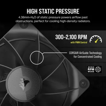 CORSAIR iCUE LINK RX120 120mm ventilatoru komplekts 3 gab.