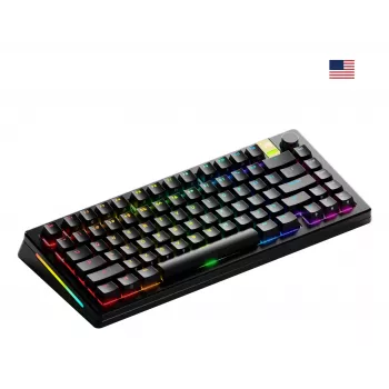 Mehāniskā spēļu tastatūra GLORIOUS GMMK 3 PRO HE 75% Bezvadu RF + Bluetooth, RGB, US QWERTY, Melna