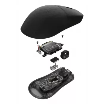Gaming pele Endgame Gear OP1W 4K V2 – labā roka, optiskā 30 000 DPI, RF bezvadu + USB Type-A, 7 pogas, pelēka
