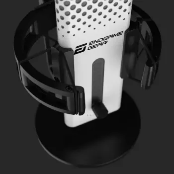 PC mikrofons Endgame Gear XSTRM — vadu USB, jutība -36 dB, 20–20000 Hz, skārienvadība, 2 m kabelis, melns/balts