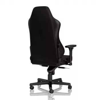 Spēļu krēsls noblechairs Hero PU Āda — Ar gaisa pildījumu sēdeklis, polsterēta atzveltne, melns sēdeklis, 137 cm augstums, 150 kg ietilpība