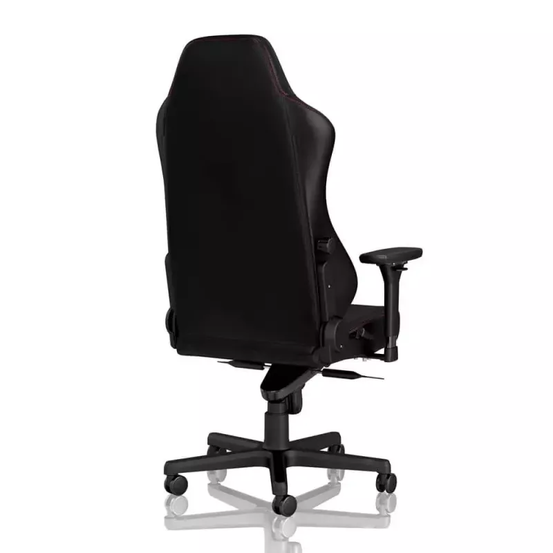 Spēļu krēsls noblechairs Hero PU Āda — Ar gaisa pildījumu sēdeklis, polsterēta atzveltne, melns sēdeklis, 137 cm augstums, 150 kg ietilpība