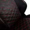 Spēļu krēsls noblechairs Hero PU Āda — Ar gaisa pildījumu sēdeklis, polsterēta atzveltne, melns sēdeklis, 137 cm augstums, 150 kg ietilpība