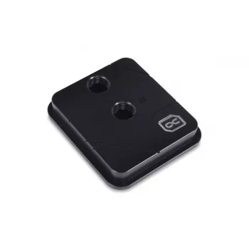 Ūdens bloks + aizmugures plāksne Aquatuning GmbH 13058 Acetal Copper Black 63mm 73mm 21mm