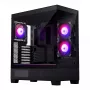 Phanteks XT View PH-XT523V1_DBK01 Midi Tower datora korpuss, E-ATX, rūdīts stikls, D-RGB, melns