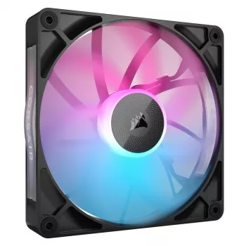 Korpusa ventilators Corsair iCUE LINK RX140 RGB 14 cm Melns 300-1700 RPM Magnētiskais gultnis