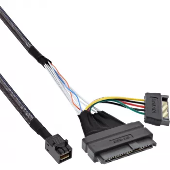 InLine U.2 savienojuma kabelis, SSD ar U.2 (SFF-8639) uz SFF-8643 + barošana, 0,5m