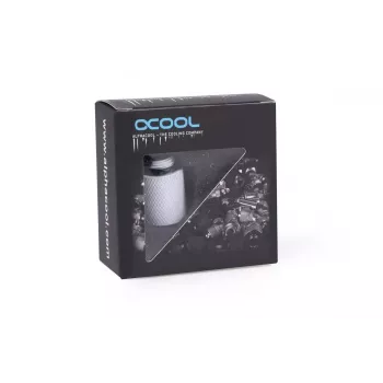 Šļūtenes savienotājs Alphacool 17568 Balts 1/4 collu vītne 20 mm dziļums