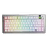 Mehāniskā tastatūra GLORIOUS GMMK 3 PRO 75% Prebuilt Wireless, USB + RF + Bluetooth, QWERTY, Sudraba