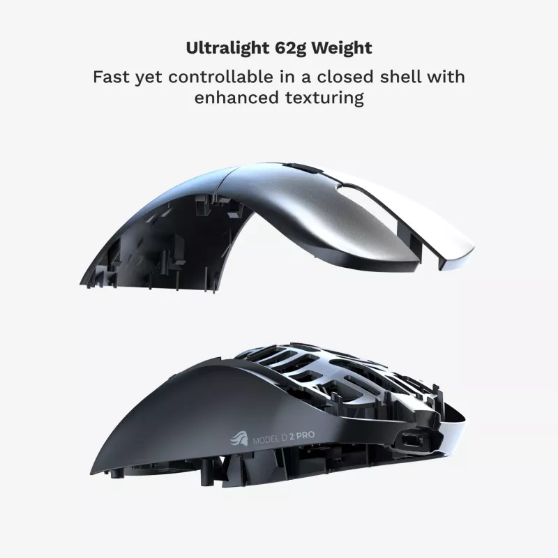 Glorious Gaming Glorious Model D 2 PRO Bezvadu pele - 1K Polling - Melna