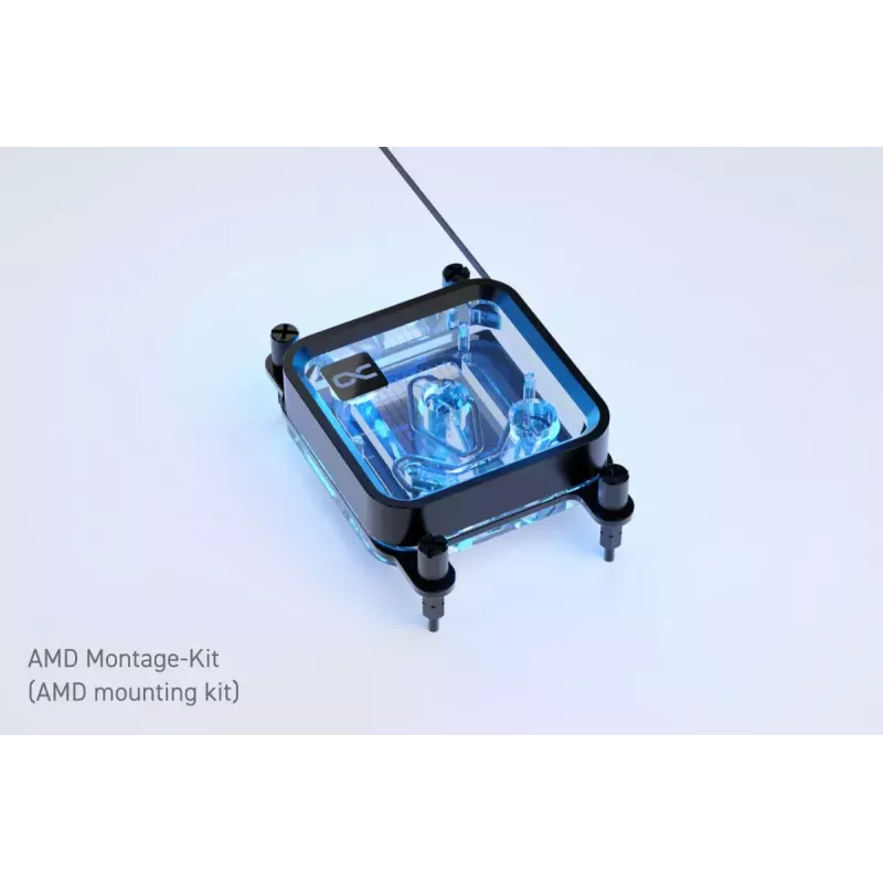 Ūdens bloks Alphacool Core 1 LT Aurora Akrils Varš Niķelis Melns Caurspīdīgs