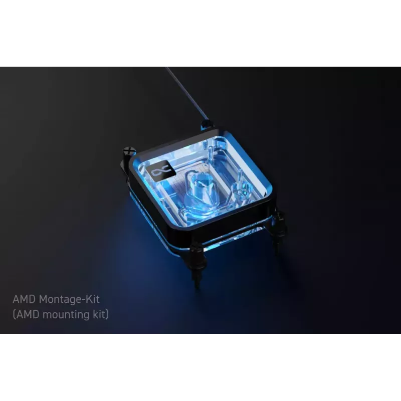 Ūdens bloks Alphacool Core 1 LT Aurora Akrils Varš Niķelis Melns Caurspīdīgs