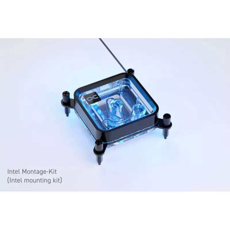 Ūdens bloks Alphacool Core 1 LT Aurora Akrils Varš Niķelis Melns Caurspīdīgs