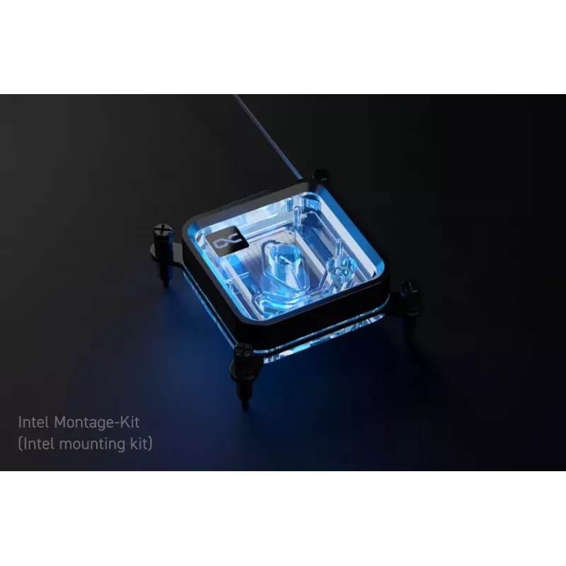 Ūdens bloks Alphacool Core 1 LT Aurora Akrils Varš Niķelis Melns Caurspīdīgs