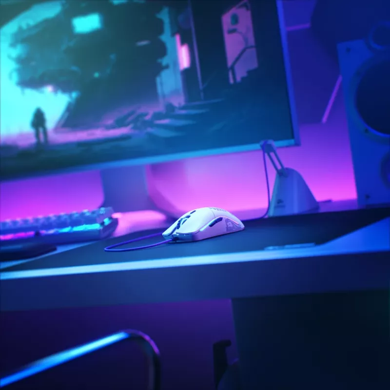 Glorious Gaming Glorious Model O- Pele Regular (Balta), Labā roka, Optiskā, USB Type-A, 3200 DPI, Balta