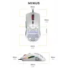 Glorious Gaming Glorious Model O- Pele Regular (Balta), Labā roka, Optiskā, USB Type-A, 3200 DPI, Balta