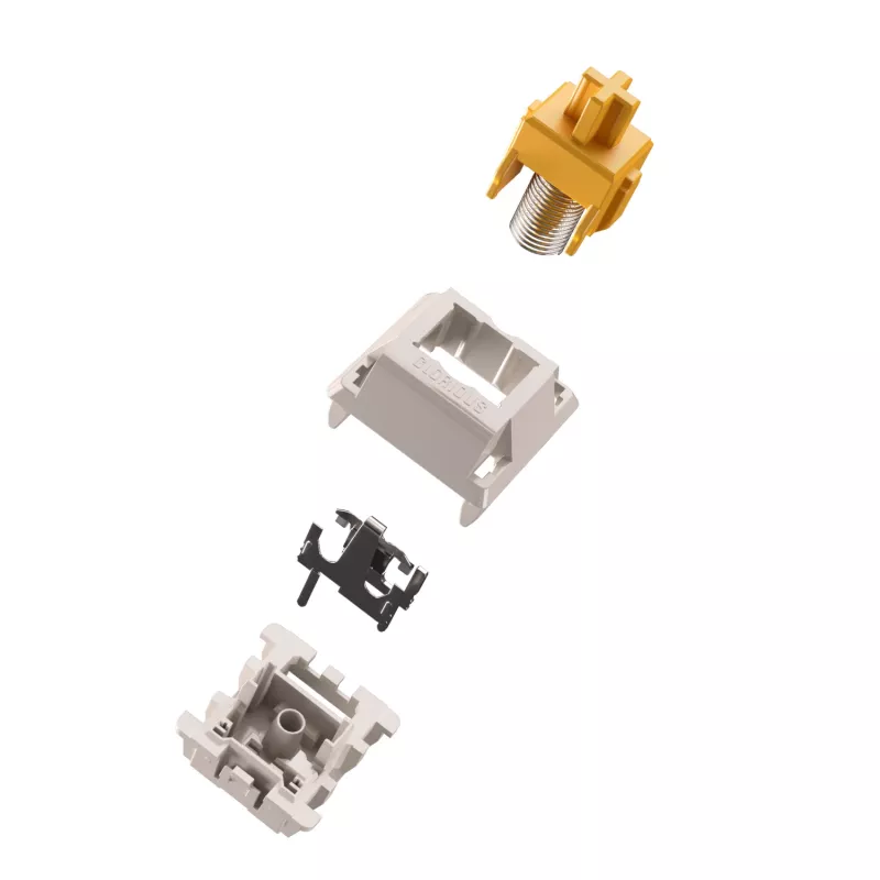 Mehāniskās tastatūras slēdži GLORIOUS Glorious Panda Tactile – 36 gab., polikarbonāts, caurspīdīgi dzeltens