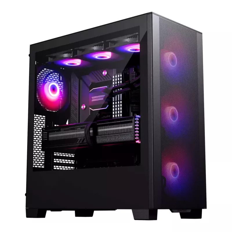 PC korpuss PHANTEKS XT Pro Ultra Midi Tower Melns — ATX/EATX, Rūdīts stikls, 2x3.5 collas + 5x2.5 collas, USB-C