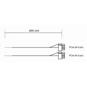 Strāvas kabelis be quiet! CP-6620 0.6 m