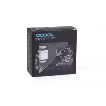 Alphacool 17489 savienotājs šļūtenei, misiņš, balts, 22mm dziļums, 1,8cm diametrs
