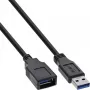 InLine USB 3.2 Gen.1 kabelis, A tipa tēviņš / B tipa mātīte, melns, 2m