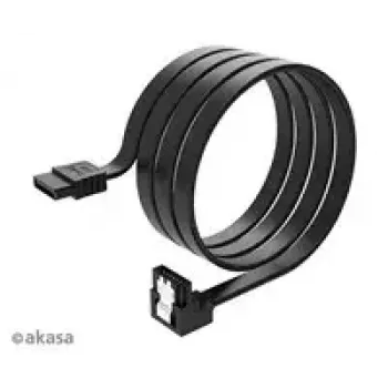 Akasa Proslim iekšējais SATA datu kabelis ar 90° savienotāju, 100 cm