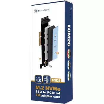 SILVERSTONE SST-ECM26-V2 interfeisa paplašinājums — 2× USB 3.0 + 1× USB 3.1