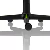 Spēļu krēsls Nitro Concepts S300 — auduma sēdeklis, regulējams augstums 128–140 cm, atzveltnes platums 56 cm, melns/zaļš