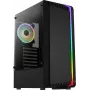 Aerocool Bionic V2 (PGS Bionic-G-BK-v2) Midi Tower datora korpuss, ATX, RGB, rūdīts stikls, melns
