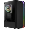 Aerocool Bionic V2 (PGS Bionic-G-BK-v2) Midi Tower datora korpuss, ATX, RGB, rūdīts stikls, melns