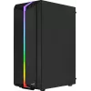 Aerocool Bionic V2 (PGS Bionic-G-BK-v2) Midi Tower datora korpuss, ATX, RGB, rūdīts stikls, melns