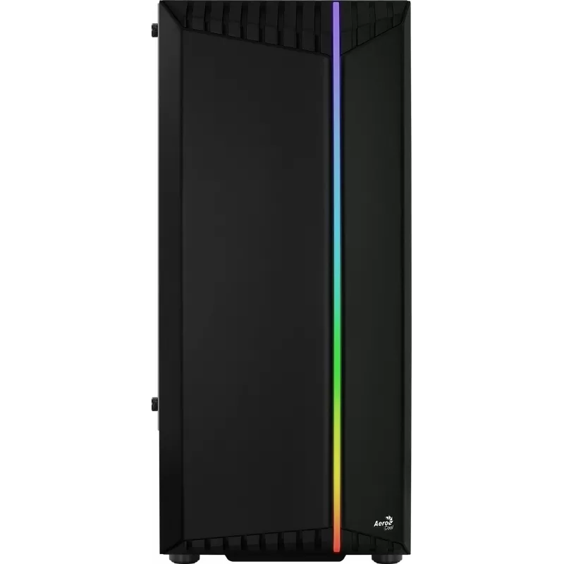 Aerocool Bionic V2 (PGS Bionic-G-BK-v2) Midi Tower datora korpuss, ATX, RGB, rūdīts stikls, melns