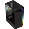 Aerocool Bionic V2 (PGS Bionic-G-BK-v2) Midi Tower datora korpuss, ATX, RGB, rūdīts stikls, melns
