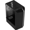 Aerocool Bionic V2 (PGS Bionic-G-BK-v2) Midi Tower datora korpuss, ATX, RGB, rūdīts stikls, melns