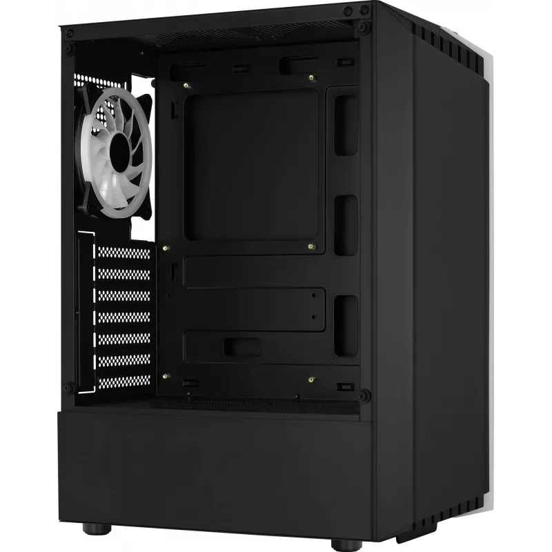Aerocool Bionic V2 (PGS Bionic-G-BK-v2) Midi Tower datora korpuss, ATX, RGB, rūdīts stikls, melns