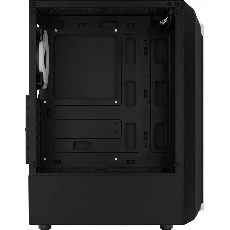 Aerocool Bionic V2 (PGS Bionic-G-BK-v2) Midi Tower datora korpuss, ATX, RGB, rūdīts stikls, melns