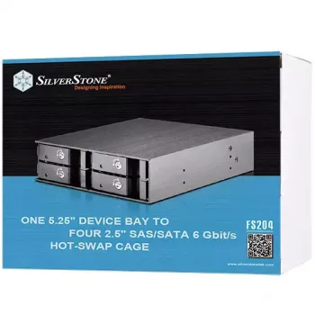 Disku masīvs SilverStone FS204 Melns