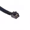 SilverStone SST-CPS05 Mini-SAS HD (SFF-8643) uz SATA 7 kontaktu kabelis ar sideband signāliem, 4 joslu, SAS 12 Gbit/s, 0,5 m, melns