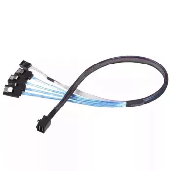 Kabelis Silverstone CPS05 0.5 m Mini-SAS SFF-8643 uz SATA 7-pin
