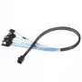 Kabelis Silverstone CPS05 0.5 m Mini-SAS SFF-8643 uz SATA 7-pin