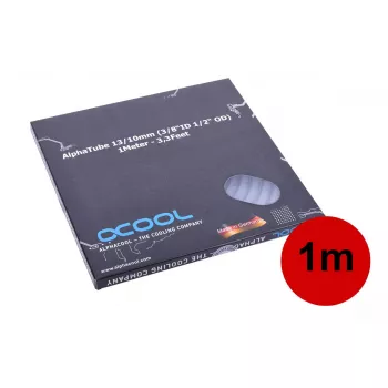 Alphacool 18528 PVC caurule 13mm 1m caurspīdīga