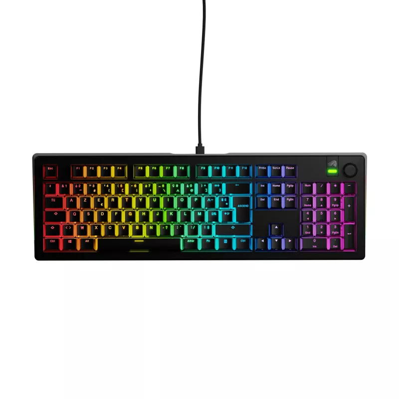 Mehāniskā pilnizmēra (100%) vadu tastatūra GLORIOUS GMMK 3 — USB, QWERTY, RGB, Melna (US izkārtojums)