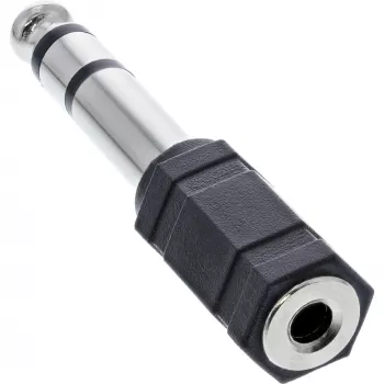 InLine Audio Adapteris 6.3mm vīriešu / 3.5mm sieviešu Stereo, 3.5mm ligzda sieviešu, Melns
