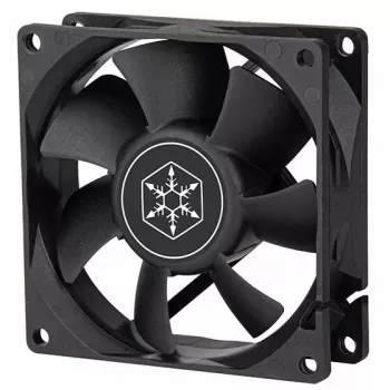 Ventilators Silverstone FN80 8 cm Melns 27.81 cfm 1.86 mmH2O
