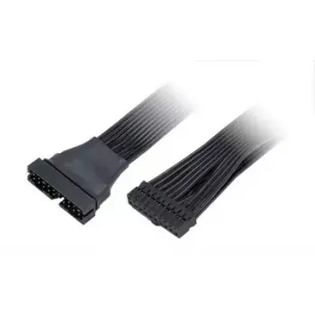 Lentes kabelis Akasa AK-CBUB45-15BK Melns 0,15m 1gab.