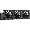 Aerocool ASTRO12PRO komplekts 3 ventilatori PC 12cm LED RGB pretvibrācijas tālvadības pults