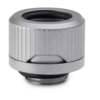 Savienotājs EKWB HDC 12 — misiņš, titāna apdare, augstums 15 mm, diametrs 20 mm, caurule Ø 12 mm
